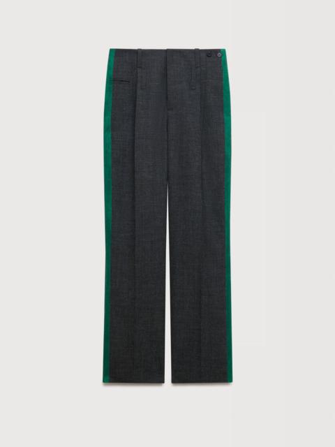 Marni GRAY BRITISH WOOL PANTS WITH SIDE STRIPES