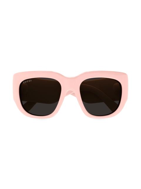 GUCCI Women's Marmont Monocolor 53MM Squared Sunglasses - Pink Dark Grey
