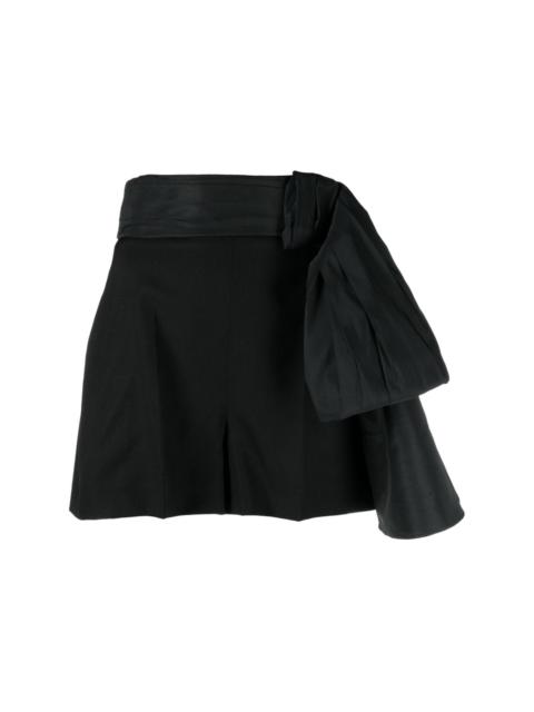 oversize-bow tailored shorts
