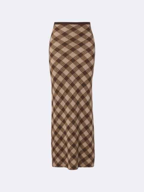 AYA MUSE Kae plaid midi skirt