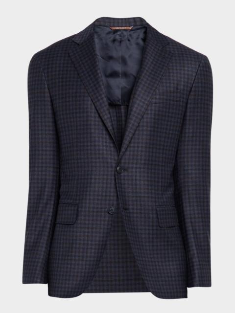 Canali Men's Gingham Wool Stretch Sport Coat