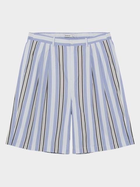 SIMKHAI Men's Hugh Cotton Multi-Stripe Relaxed-Fit Shorts