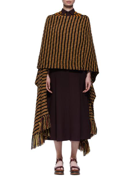 Gasly Rhuana Poncho in Multi Stripe Cashmere