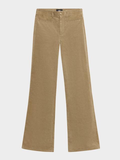 PAIGE Leenah Wide-Leg Corduroy Jeans with Welt Pockets
