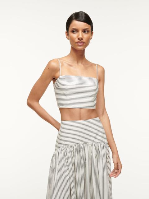 STAUD FEDERICO TOP IVORY MICRO STRIPE