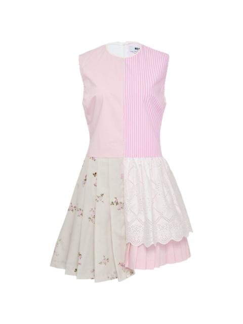 MSGM patchwork floral mini dress