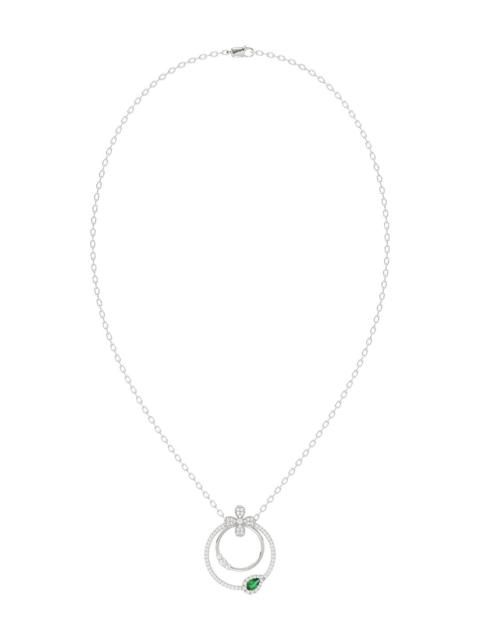 Marchesa FLORAL WHITE GOLD PENDANT NECKLACE