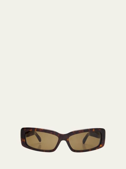 BALENCIAGA BB0286S Acetate Rectangle Sunglasses