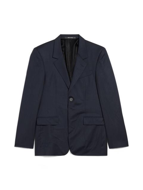 BALENCIAGA Men's Standard Tailored Jacket in Dark Navy