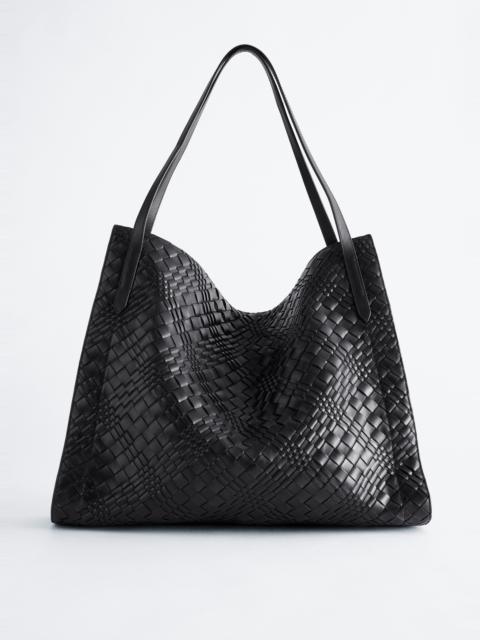 & Other Stories Open Braided Leather Tote