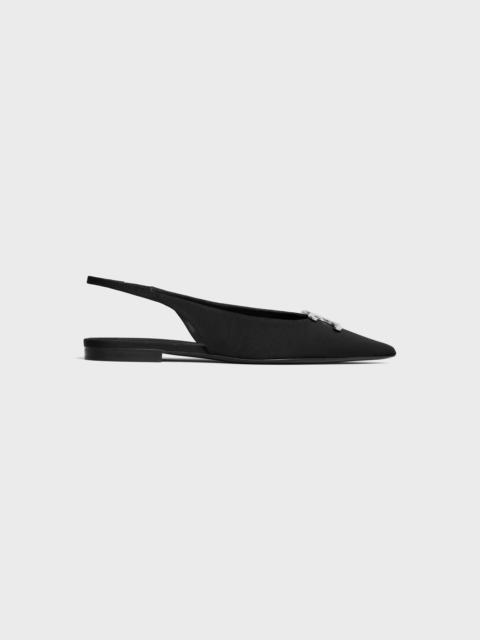 CELINE CELINE ALMA TRIOMPHE FLAT SLINGBACK in GROS-GRAIN