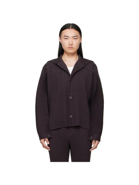 ISSEY MIYAKE Brown Linen Like Jacket