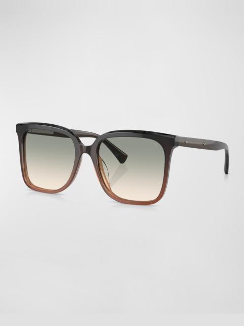 Brunello Cucinelli Gradient Acetate Square Sunglasses