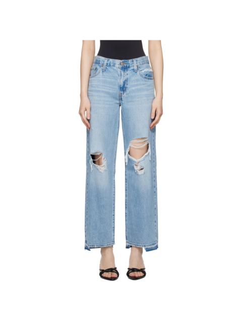 Blue Baggy Dad Jeans