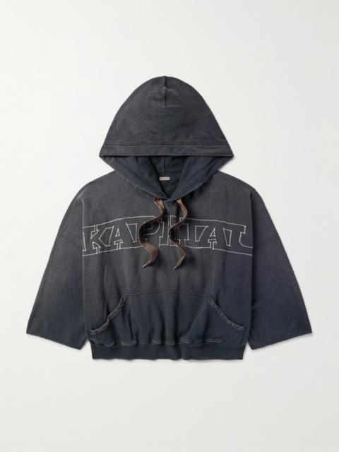 Kapital Oversized Logo-Embroidered Cotton-Jersey Hoodie