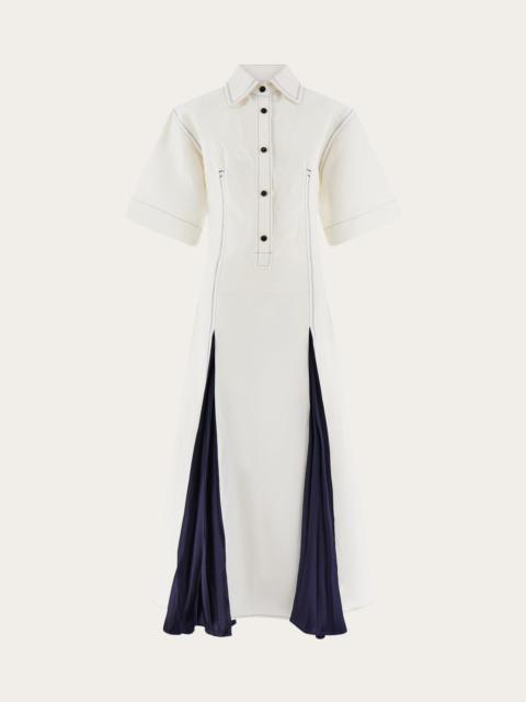 Long dress with inlays