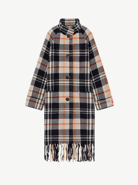 KENZO Checked woollen coat