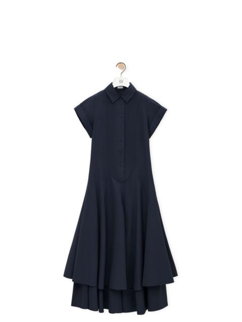 Double layer dress in cotton