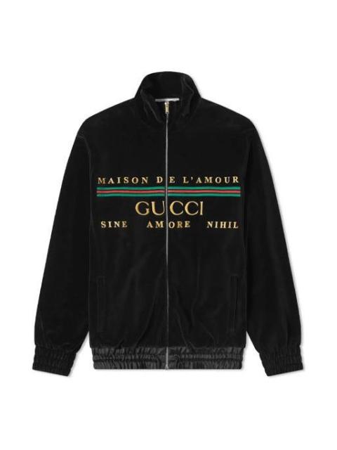 GUCCI Oversize embroidered chenille jacket
