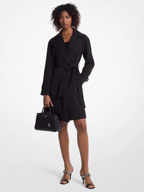 MICHAEL KORS Draped Woven Trench Coat