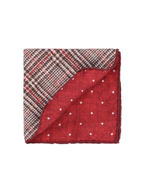 Brunello Cucinelli prince-of-wales polka-dot pocket square
