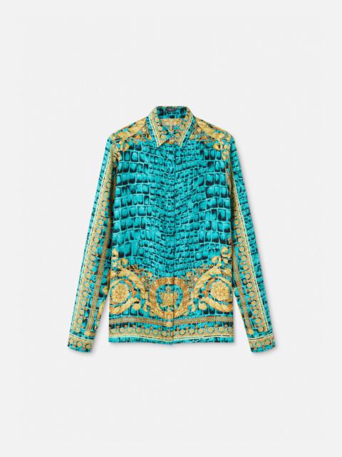 VERSACE Baroccodile Silk Shirt