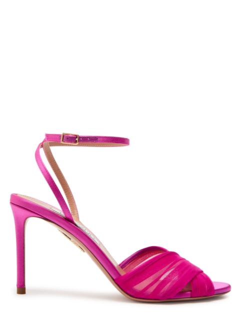 AQUAZZURA Aquazzura Voile 85 Cross-over Satin Sandals