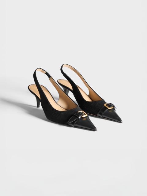 JW Anderson WOMENS HEELED BUCKLE SLING BACK IN BLACK