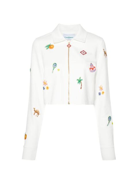 CASABLANCA Elements En Crayon cropped jacket