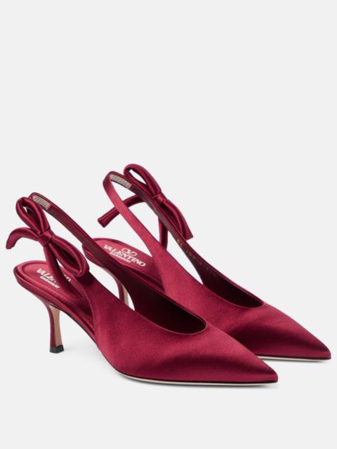 Valentino Nite-Out 70 새틴 slingback 펌프