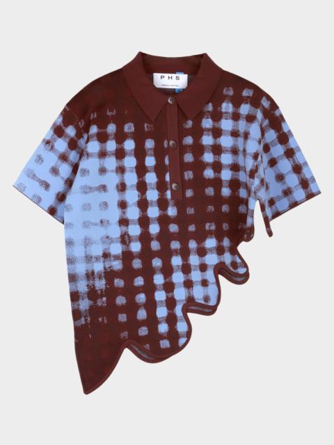 PH5 Ebony Asymmetric Wavy Polo