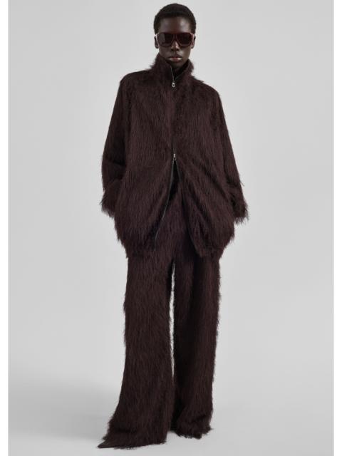 The Frankie Shop Baxter Fringed Track Pants - Dark Brown
