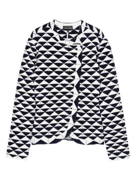geometric-print fitted jacket