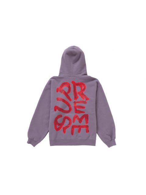 Supreme Supreme Paint Hooded Sweatshirt Dusty Purple