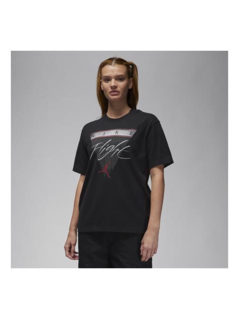 Jordan (WMNS) Air Jordan Flight Heritage Graphic T-shirt Asia Sizing 'Black' FQ3241-010