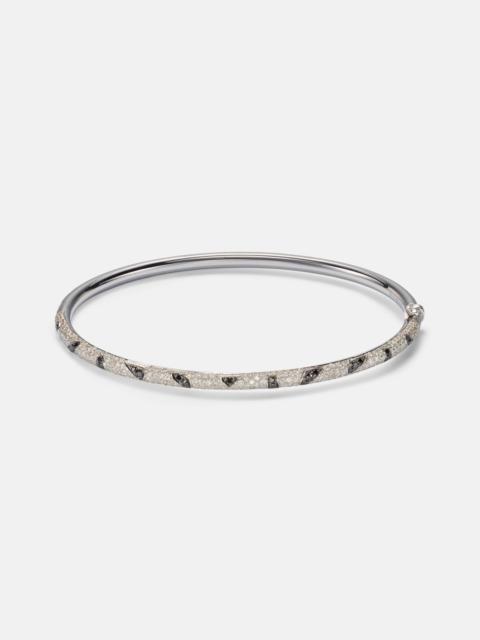 Yvonne Léon Jonc Zèbre 9kt white gold bracelet with diamonds