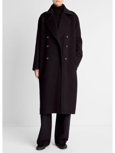 Vince Wool-Blend Double-Breasted Long Coat