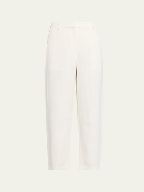 TWP Jett Barrel-Leg Beach Pants in Coated Viscose Linen