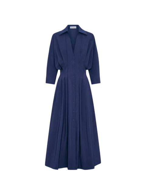 NICHOLAS Lana pleated belted maxi dress