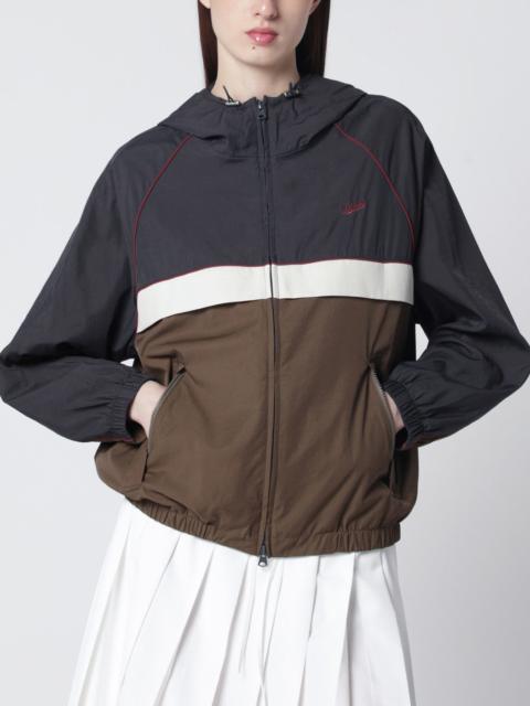 Dunst Grey/beige/brown zip-up windbreaker