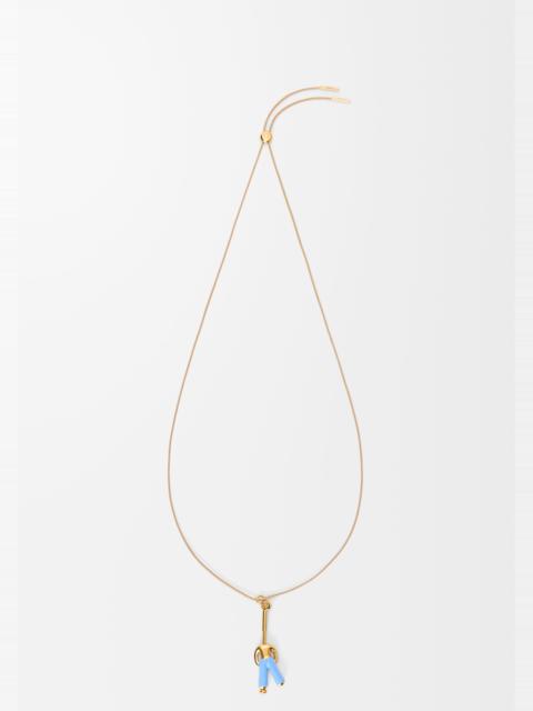Loewe Standing Acrobat necklace in sterling silver and enamel