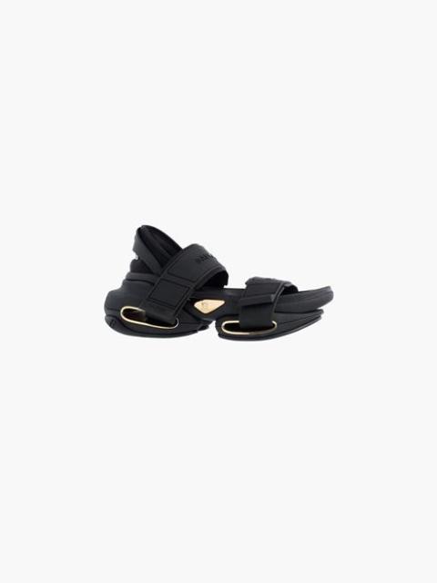 Balmain Black and gold neoprene B-Bold sandal sneakers