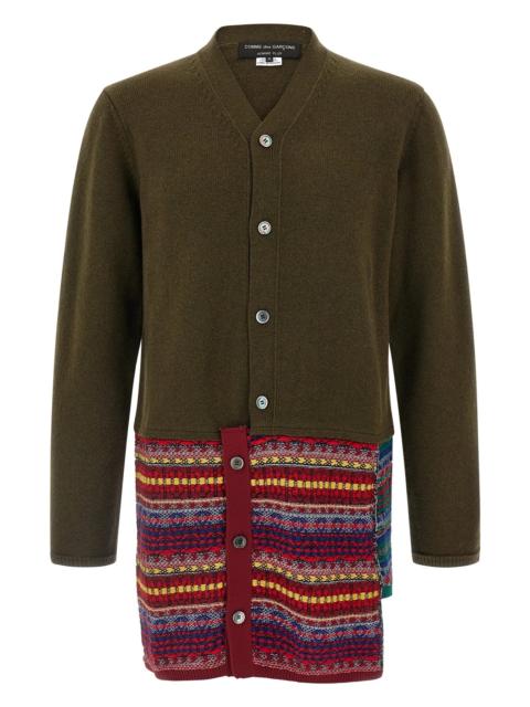 Comme des Garçons Homme Plus Jacquard insert cardigan