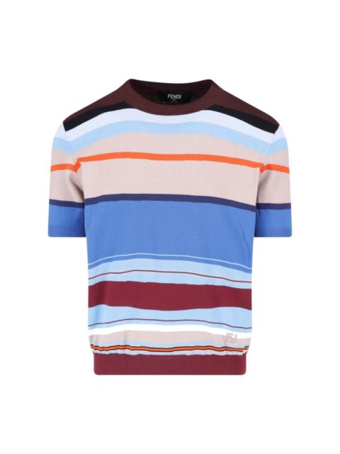 FENDI STRIPED COTTON SWEATER