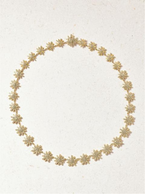 DAVID YURMAN Startburst 18-karat gold diamond tennis necklace Gold
