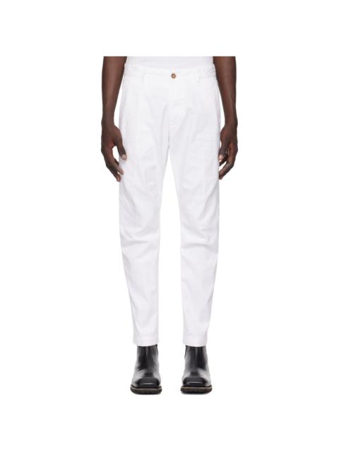 DSQUARED2 White Sexy Chino Trousers