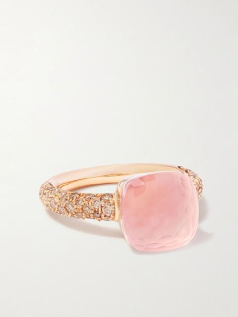 Pomellato Nudo Classic 18-karat rose gold multi-stone ring Gold