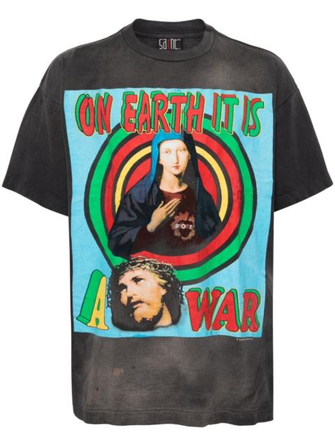 SAINT M×××××× graphic-print T-shirt