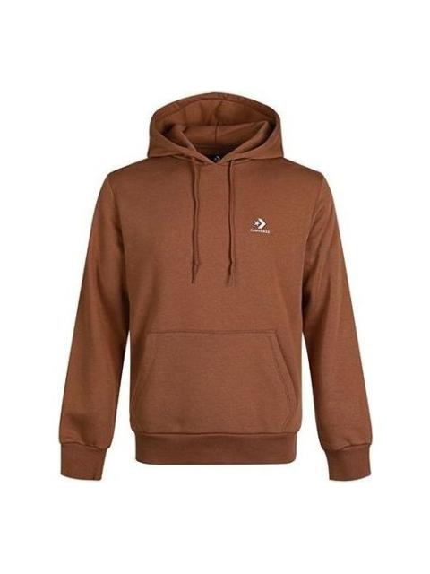 Converse Embroidered Star Chevron Pullover Hoodie 'Brown' 10019923-A09