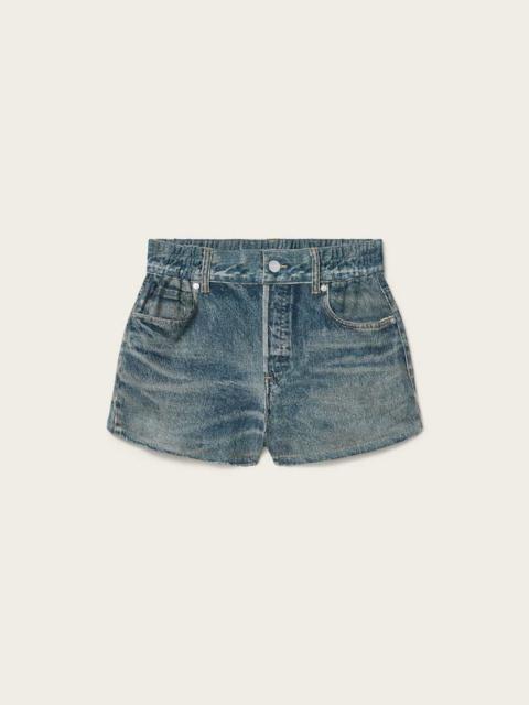 ALLSAINTS ASHER TERRY HIGH WAISTED DENIM ILLUSION SHORTS